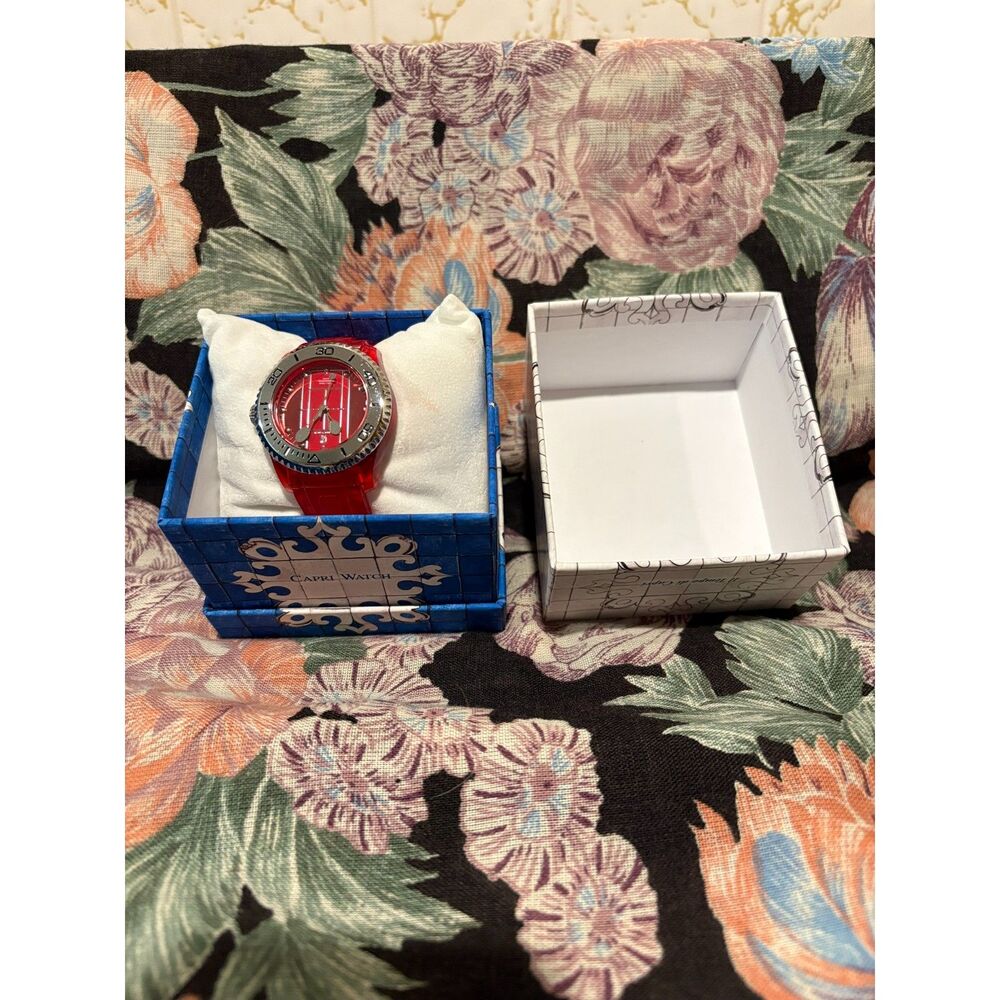 Lightly Used Capri Watch - Red Tennis Watch